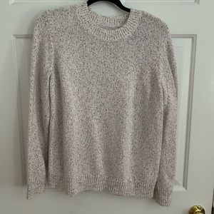 Loft cream multi colored speckled sweater